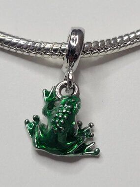 NWT! For Pandora Troll Charm Bracelet AMAZING Single Green Frog Dangle Charm